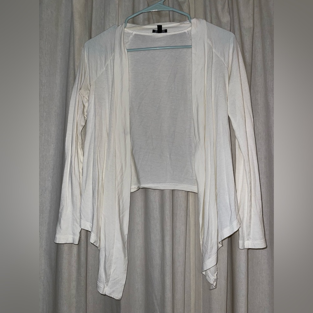White Asymmetrical Cardigan Cover up Size XS